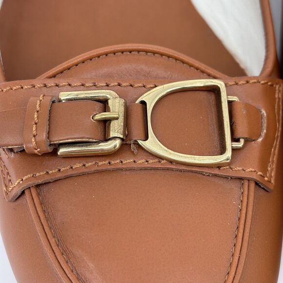Ralph Lauren Collection Women 9 Loafers Purple Label Horsebit Saddle Brown EUC - Picture 9 of 16
